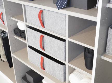 Impartitor cu 9 compartimente si 3 cutii textile 88x60cm 