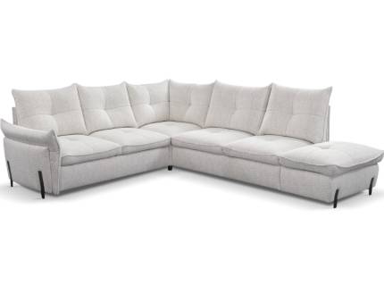 Coltar extensibil ALMERIA 4 cu lada pentru depozitare, personalizabil 288x250cm