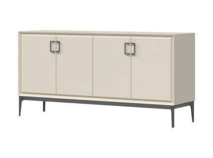 Comoda mare cu 4 usi REGENT 172x85x46cm pepper white, manere si picioare antracit 