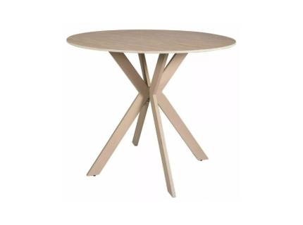 Masa TALIA TRAVERTINE 90 din ceramica travertin, metal casmir 90xH75cm 