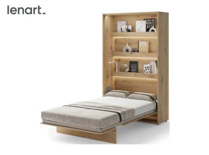 LENART BED CONCEPT BC-02 pat (120x200cm) rabatabil pe perete 131x46-228x218cm stejar Artisan 