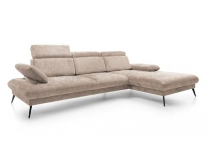 Coltar SANTI fix cu tetiere reglabile, spatar reglabil, cotiere reglabile, personalizabil 290x187cm