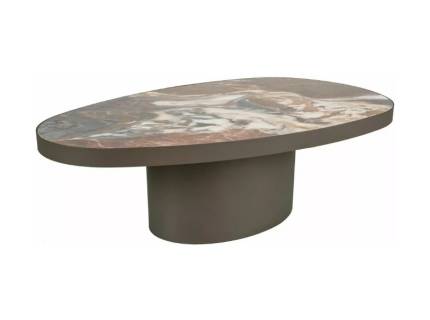 Masuta GUSTO A din ceramica Italiana Patagonia bronz + metal cupru lucios 118x73xH38cm