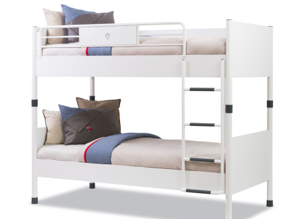 Pat supraetajat alb (90x200cm) WHITE 