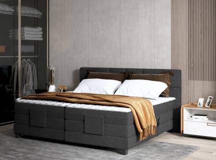 Pat Boxspring cu reglaj electric EAGLE 140/ 160/ 180cm personalizabil 
