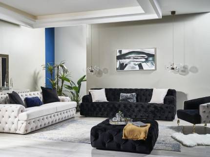 Set canapele 4+3+1+taburet DIAMOND 