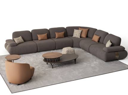 Coltar cu spatar reglabil FRANKA personalizabil 407x332cm