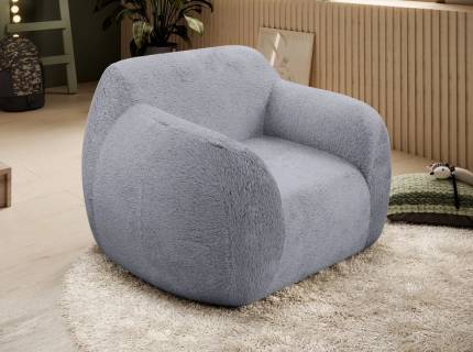 Fotoliu cozy cu design curbat TEDDY JR. personalizabil 86x82xH56cm