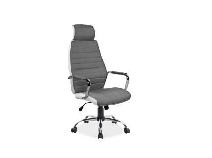 Scaun de birou reglabil pe inaltime, rotativ cu mecanism TILT Q-035 grey