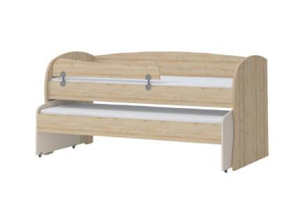 Pat (90x200cm) cu pat suplimentar (80x190cm) KIKI NATURAL