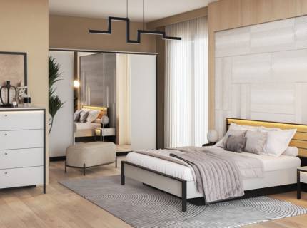 Set dormitor (160x200cm) GRIS