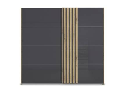 Dulap cu usi glisante MOSBACH 226x210x62cm stejar Artisan/ sticla basalt 