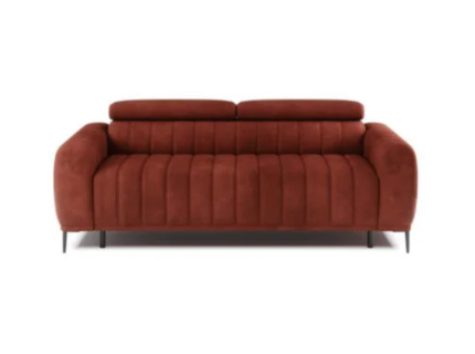 Canapea extensibila (120cm) GANDI cu tetiere reglabile, personalizabila 187x102cm