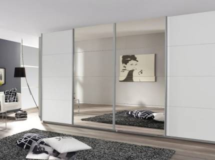 Dulap alb alpin/oglinda 361x211x62cm SYNCRONO