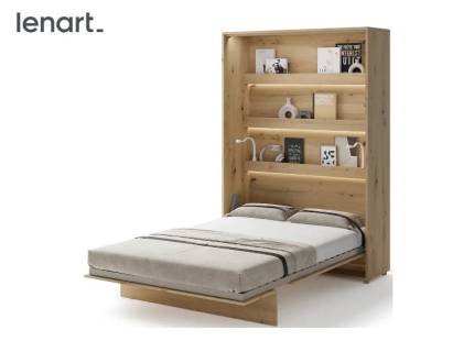 LENART BED CONCEPT BC-01 pat (140x200cm) rabatabil pe perete 151x46-228x218cm stejar Artisan