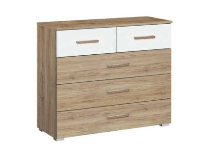 Comoda cu 5 sertare MOSBACH 93x81x42cm sanremo/ alb alpin