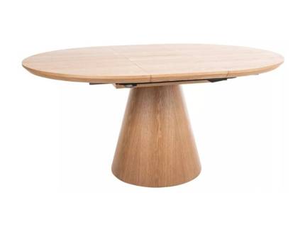 Masa extensibila ANGEL II WOOD din MDF si furnir natural stejar, MDF stejar 120-160xH75cm