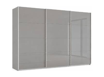 Dulap cu usi glisante KULMBACH 271x210x62cm silk grey/ sticla silk grey configurabil
