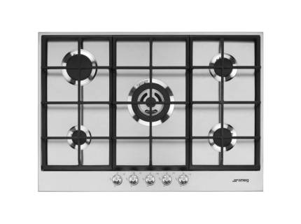 Plita incorporabila pe gaz Smeg Linea PX164L, 60 cm, inox, Wok