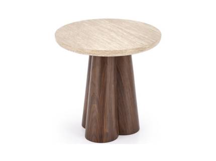 Masuta FRIDA S din MDF furniruit trafertin/ nuc 50xH50cm