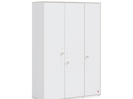 Dulap cu 3 usi MONTES BABY WHITE 